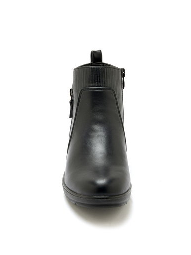 Boots fourrées compensées double zip
