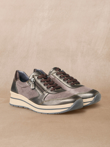 Baskets zip et lacets semelle amovible