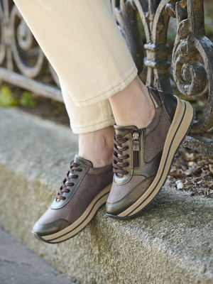 Baskets zip et lacets semelle amovible