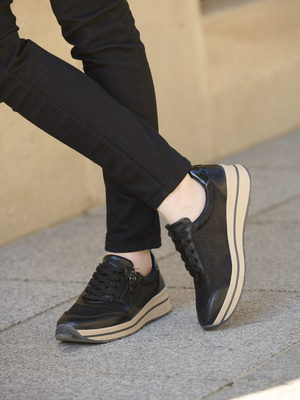 Baskets zip et lacets semelle amovible