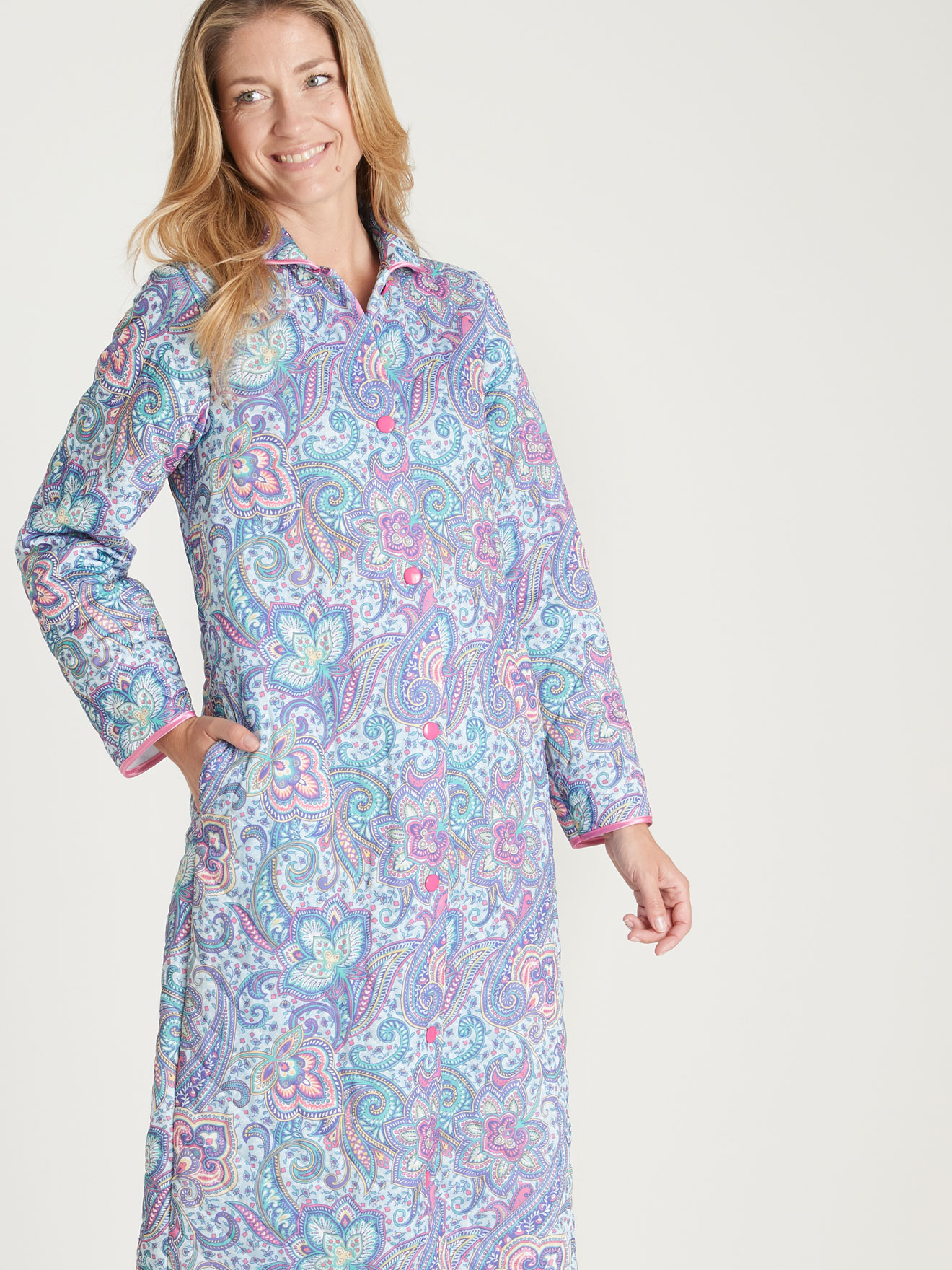 Robe de chambre classique matelassée Daxon Femme Daxon