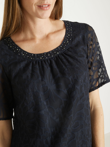 Robe housse cérémonie effet dentelle