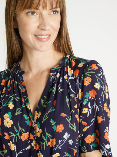 Robe longue à volants