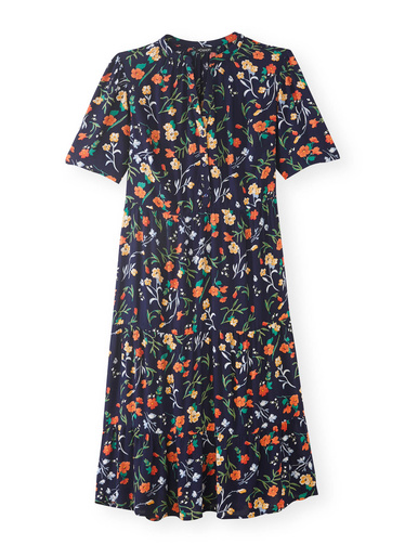 Robe longue à volants