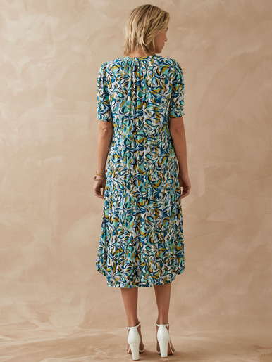 Robe longue à volants