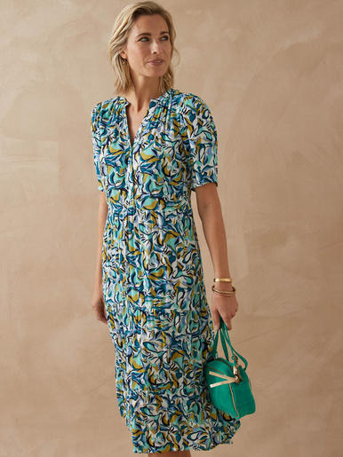 Robe longue à volants