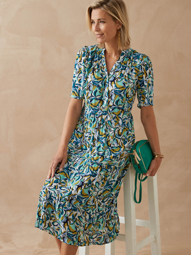 Robe longue à volants