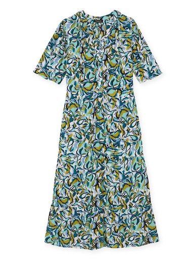Robe longue à volants