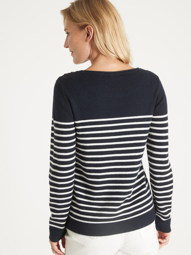 Pull marinière col rond