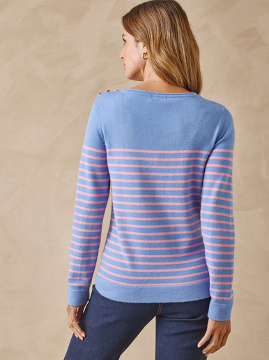 Pull marinière col rond