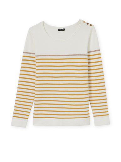 Pull marinière col rond