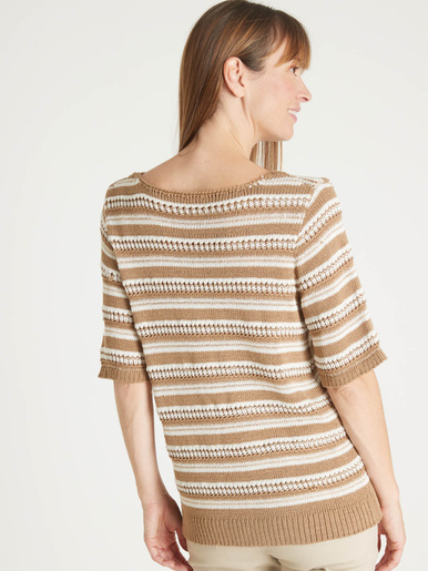 Pull en maille ruban brillante