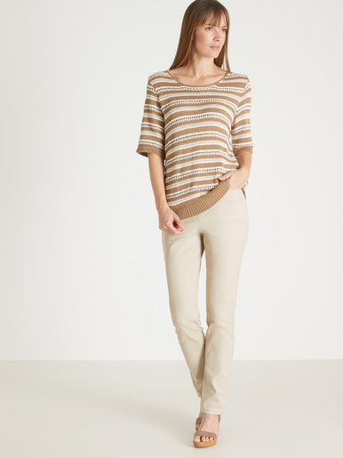 Pull en maille ruban brillante