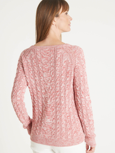 Pull en maille torsadée