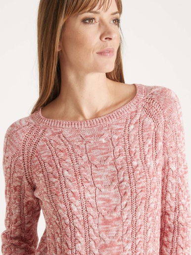 Pull en maille torsadée