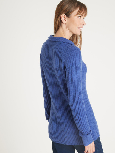 Pull à col camionneur zippé