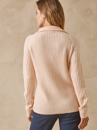 Pull à col camionneur zippé