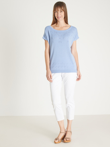 Pull ajouré manches T