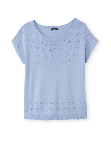 Pull ajouré manches T