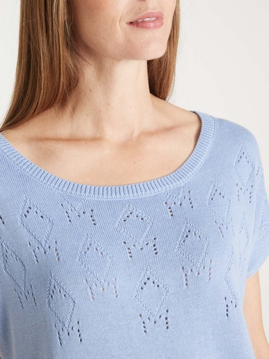 Pull ajouré manches T