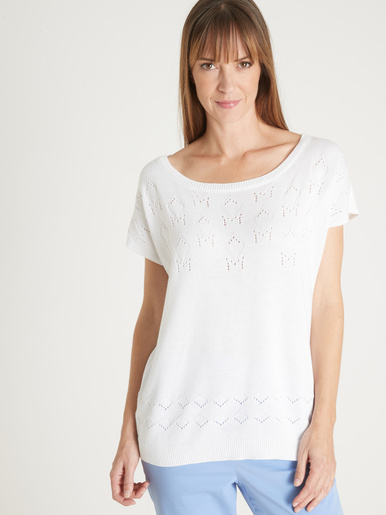 Pull ajouré manches T