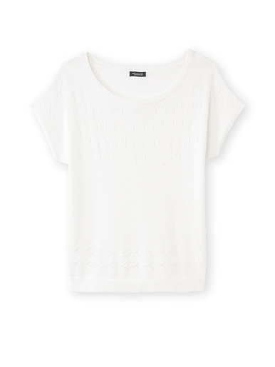Pull ajouré manches T