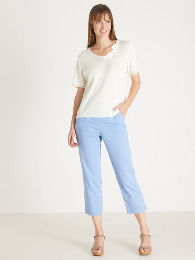 Pull raffiné avec broderies
