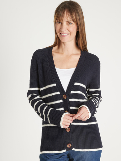 Gilet rayé manches longues