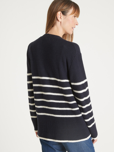 Gilet rayé manches longues