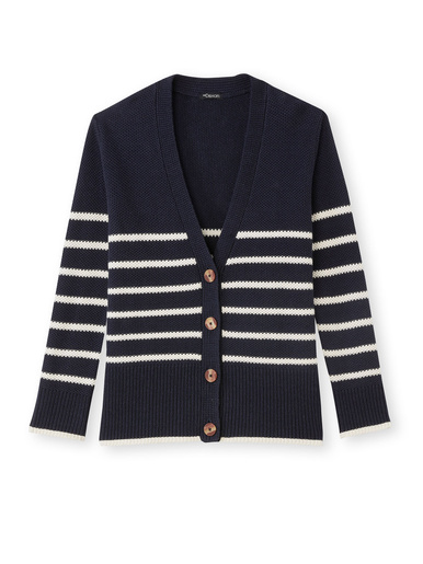 Gilet rayé manches longues