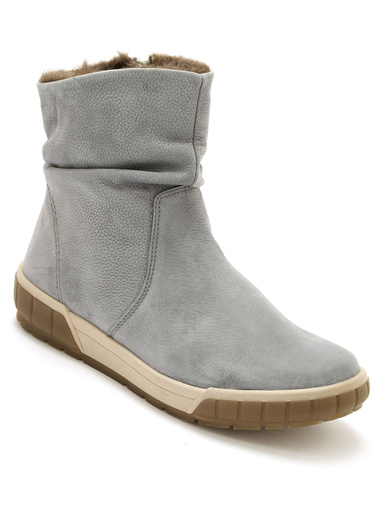 Boots zippées confortables fourrées - Pédiconfort - Bleu gris