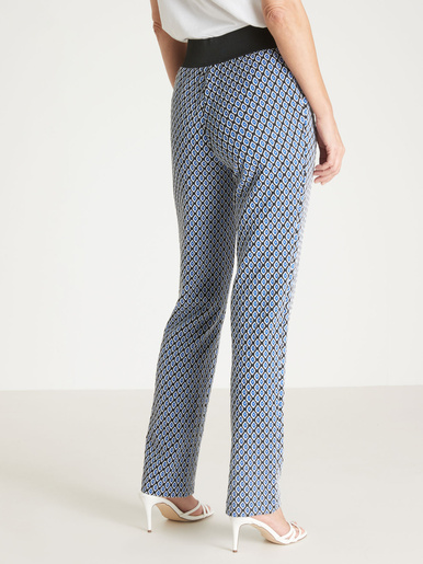 Pantalon élastiqué en maille milano