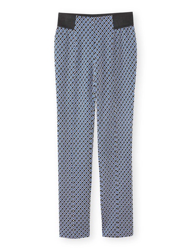 Pantalon élastiqué en maille milano