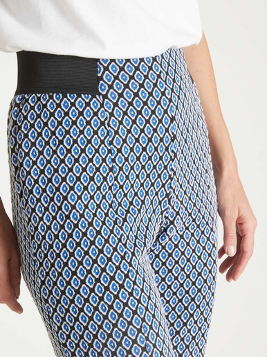 Pantalon élastiqué en maille milano