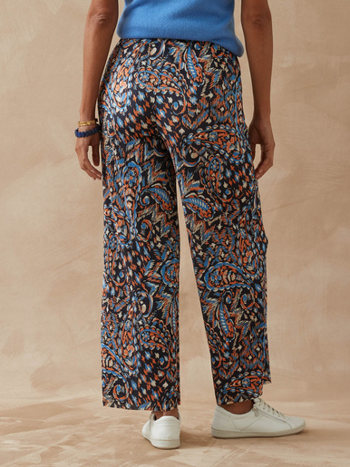Pantalon 7/8ème large plissé permanent - Daxon - 