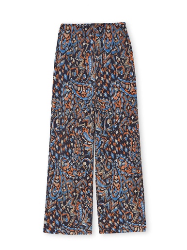 Pantalon 7/8ème large plissé permanent - Daxon - 