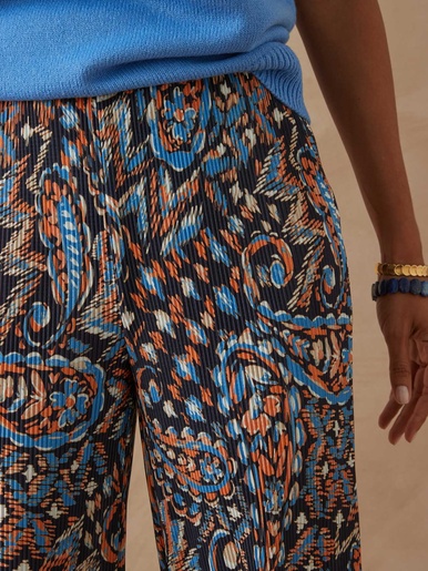 Pantalon 7/8ème large plissé permanent - Daxon - 