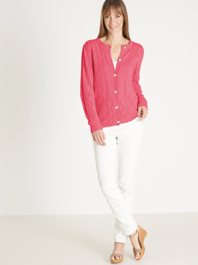 Cardigan en maille fantaisie