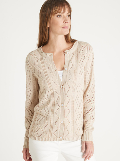 Cardigan en maille fantaisie