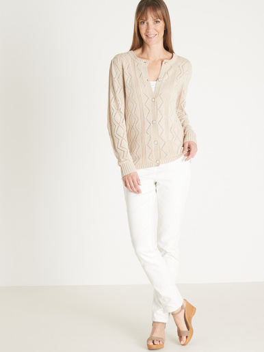 Cardigan en maille fantaisie