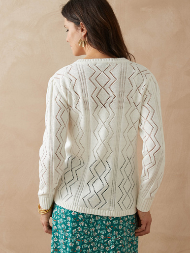 Cardigan en maille fantaisie