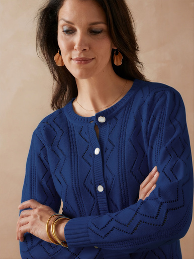Cardigan en maille fantaisie