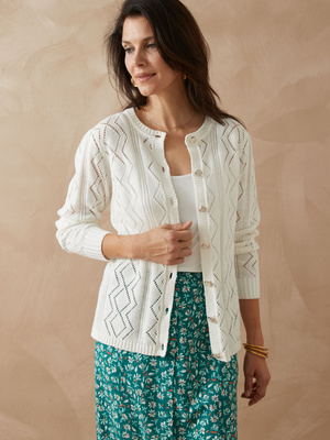Cardigan en maille fantaisie