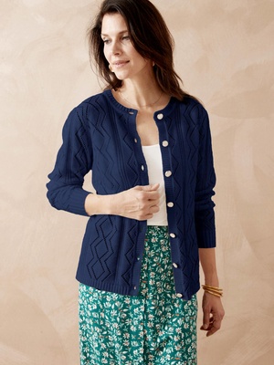 Cardigan en maille fantaisie