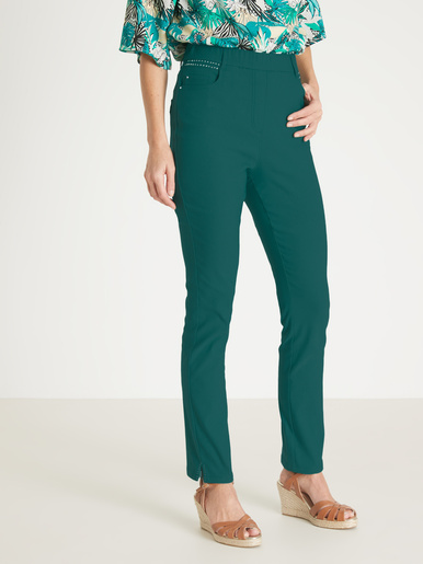 Tregging en tissu stretch - Daxon - Emeraude