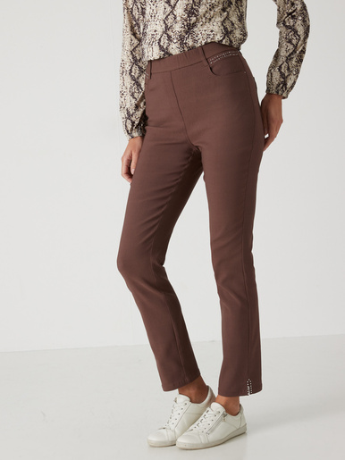 Tregging en tissu stretch - Daxon - Chocolat