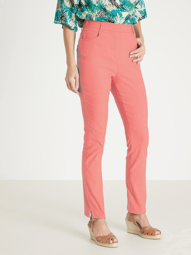 Tregging en tissu stretch - Daxon - Corail