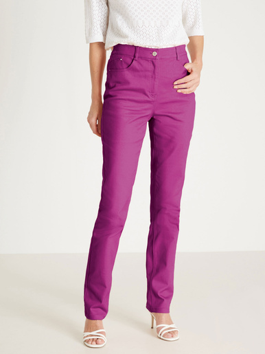 Pantalon 5 poches coupe droite - Daxon - Violet