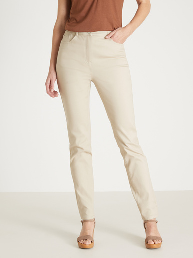 Pantalon 5 poches coupe droite - Daxon - Beige
