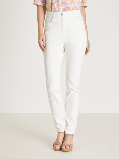 Pantalon 5 poches coupe droite - Daxon - Blanc cassé